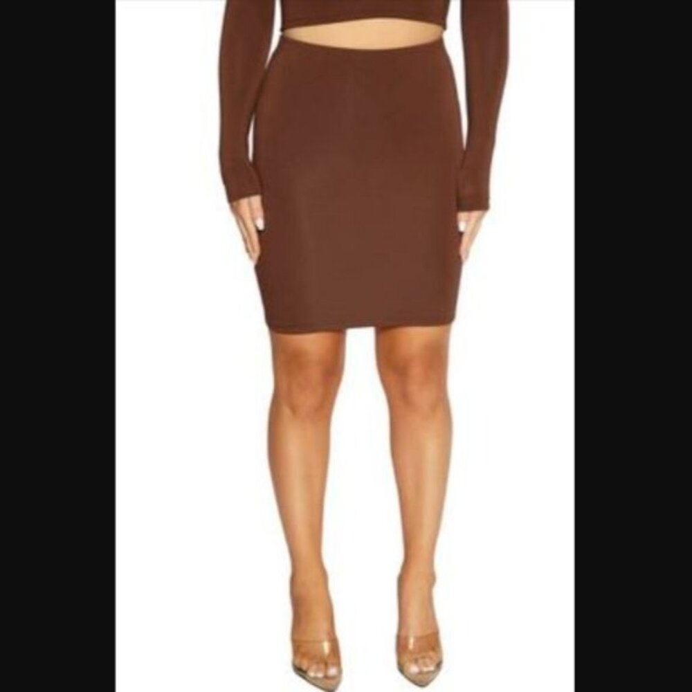 Naked Wardrobe Brown Mini Skirt